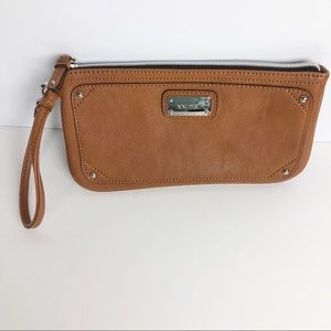 Nine West Med Wristlet Wallet Camel Brown Fall Bag